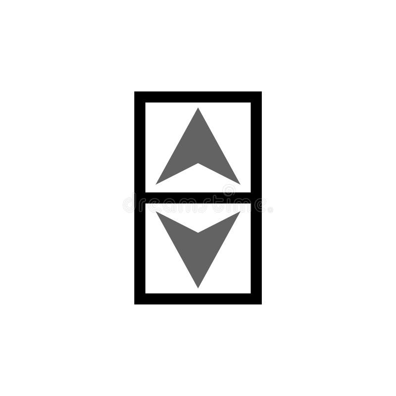Elevator or Lift Buttons Icon. Up and Down Elevator Buttons Stock ...