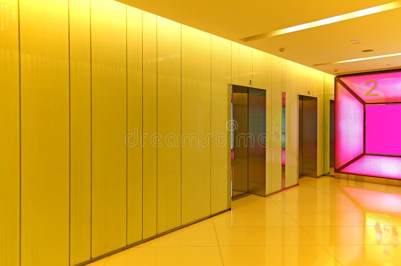 Elevator or lift lobby royalty free stock image