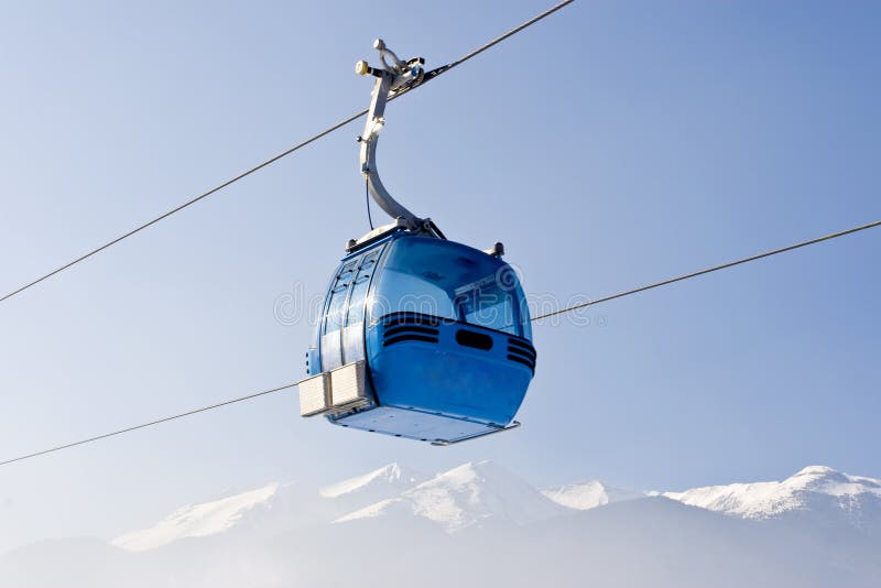 Elevator ski cabin stock image. Image of winter, transportation 11595743