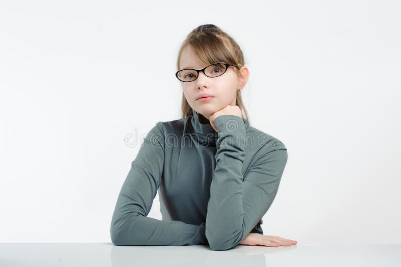 Hip Eleven Year Old Girl Relaxing in an Egg Chair Stock Image - Image ...