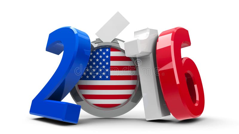 Elezione U.S.A. 2016 illustrazione di stock Elezione U.S.A. 2016 illustrazione di stock