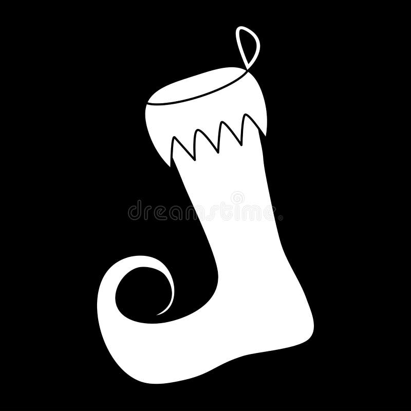 Retro Cartoon Christmas Elf Shoes Stock Illustration Illustration of