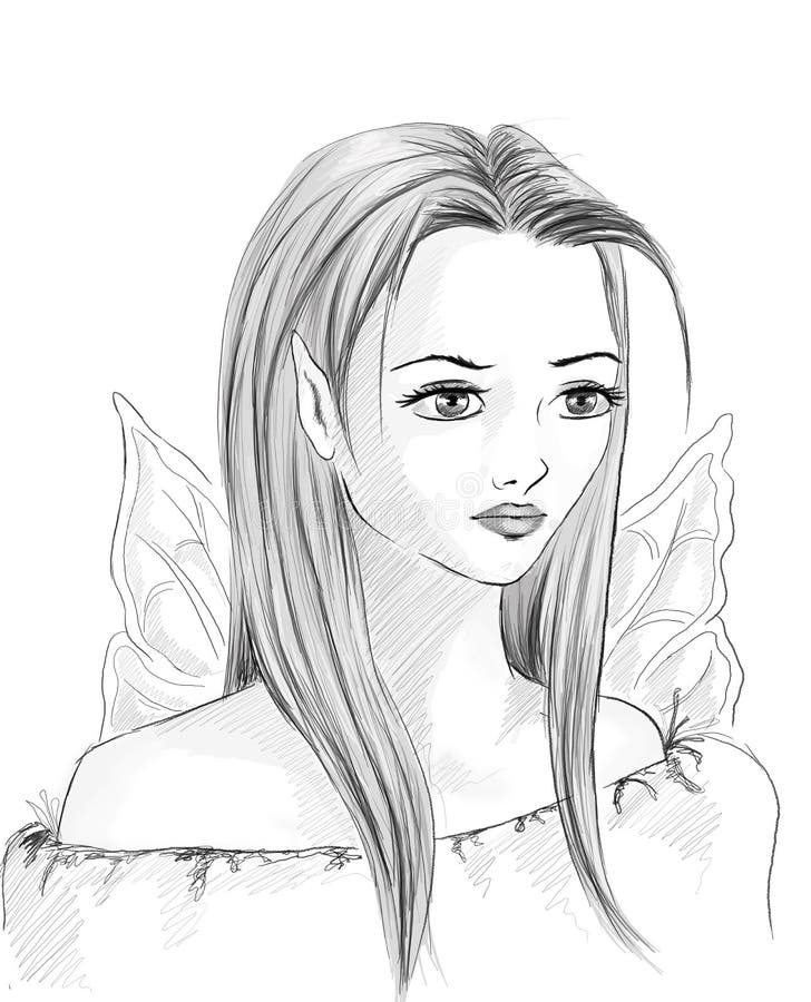 Elfie girl stock illustration. Illustration of beautiful - 11061503