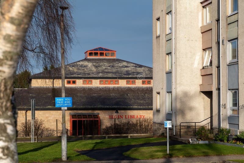 Elgin Library. editorial stock image. Image of outdoors 239853799