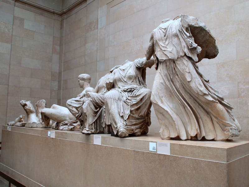 Elgin marmury, British Museum, Londyn, UK obraz stock