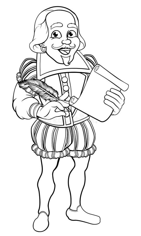Elisabetanskt Shakespeare tecknad filmtecken vektor illustrationer Elisabetanskt Shakespeare tecknad filmtecken vektor illustrationer