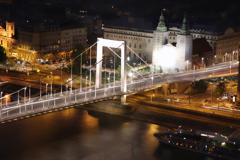 Elizabeth bridge, Budapest, Hungary from Citadel