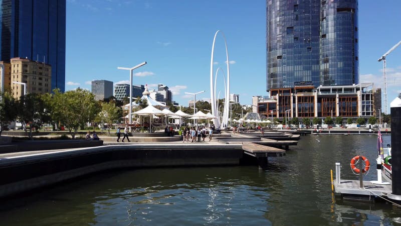 Elizabeth Quay, Perth, Australia occidentale archivi video Elizabeth Quay, Perth, Australia occidentale archivi video