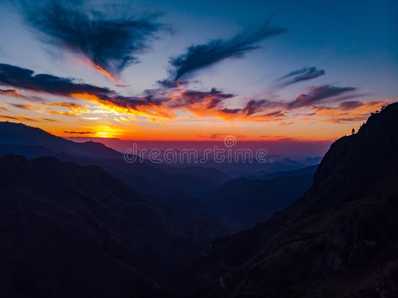 Ella rock sri lanka Dawn Asia Sky royalty free stock photography Ella rock sri lanka Dawn Asia Sky royalty free stock photography