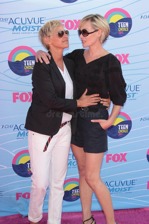 Ellen Degeneres, Portia De Rossi photo libre de droits Ellen Degeneres, Portia De Rossi photo libre de droits
