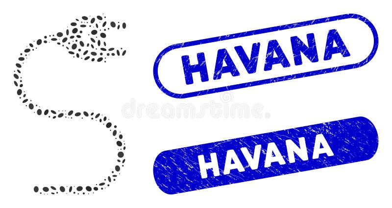 Elliptic Mosaic Electrical Cable with Textured Havana Seals stock illustration