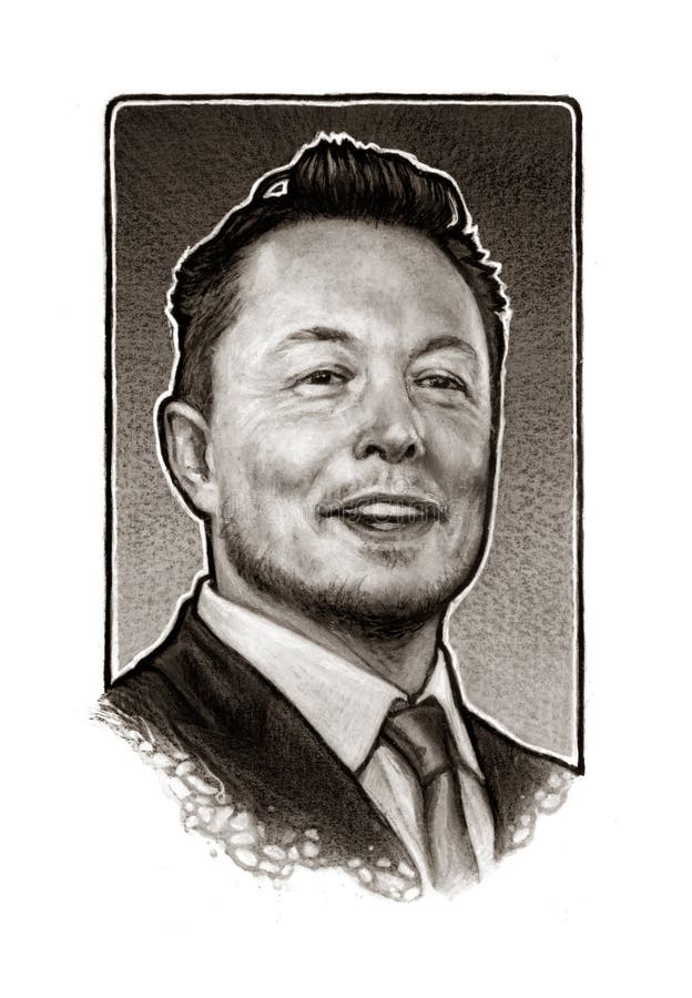 Elon Musk drawing Art Print by Murphy Art Elliott - Murphy Art Elliott -  Website