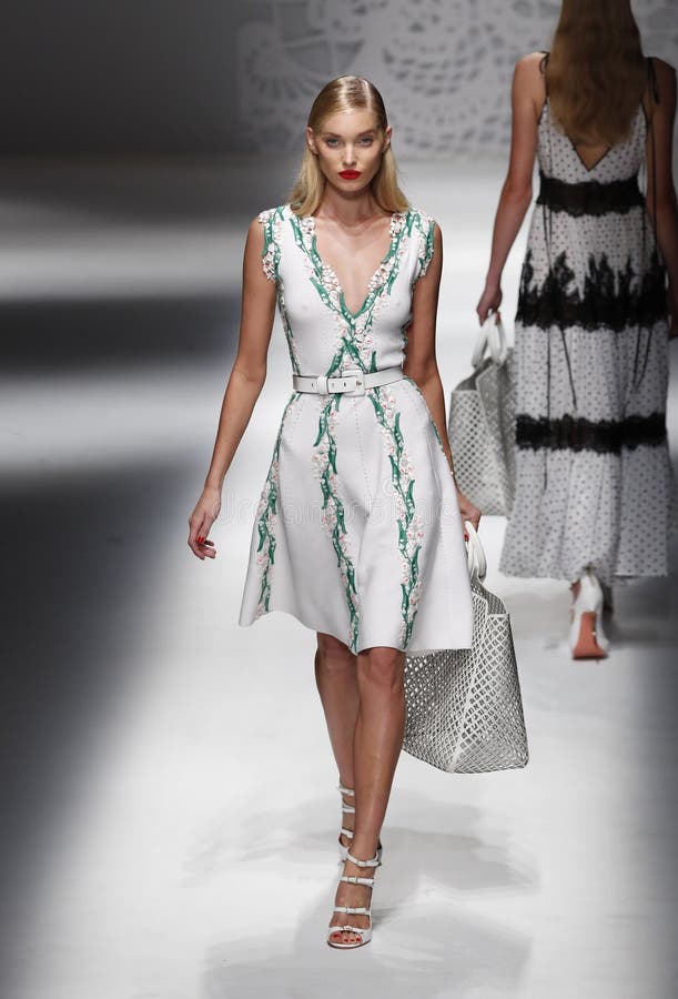 Elsa Hosk Walks The Runway At The Blumarine Show During Milan Fashion Week Spring/Summer 2018 ...