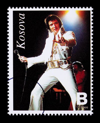 Elvis Presely Postage Stamp Editorial Photography - Illustration of