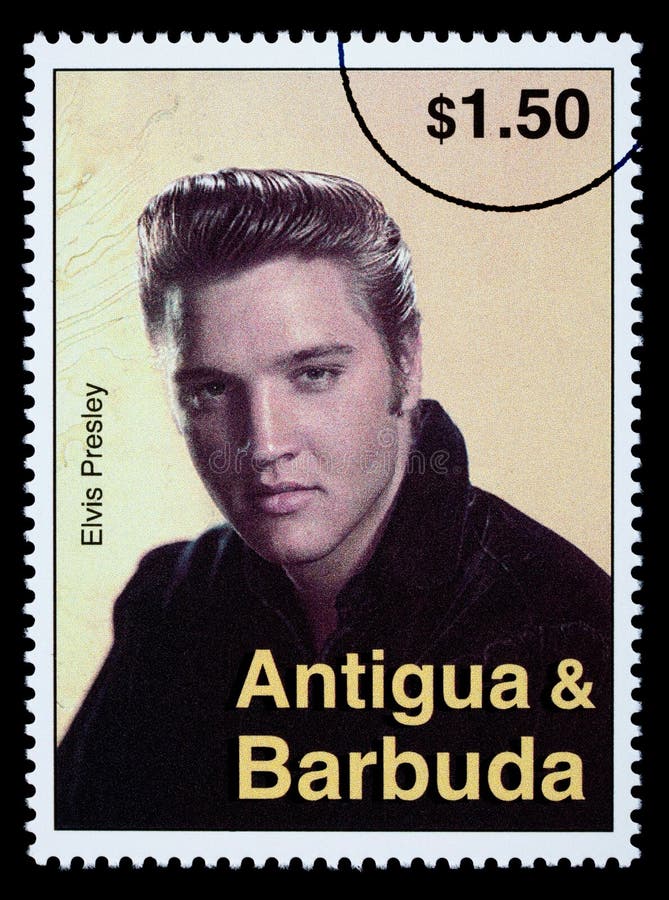 Elvis Presely Postage Stamp stock image
