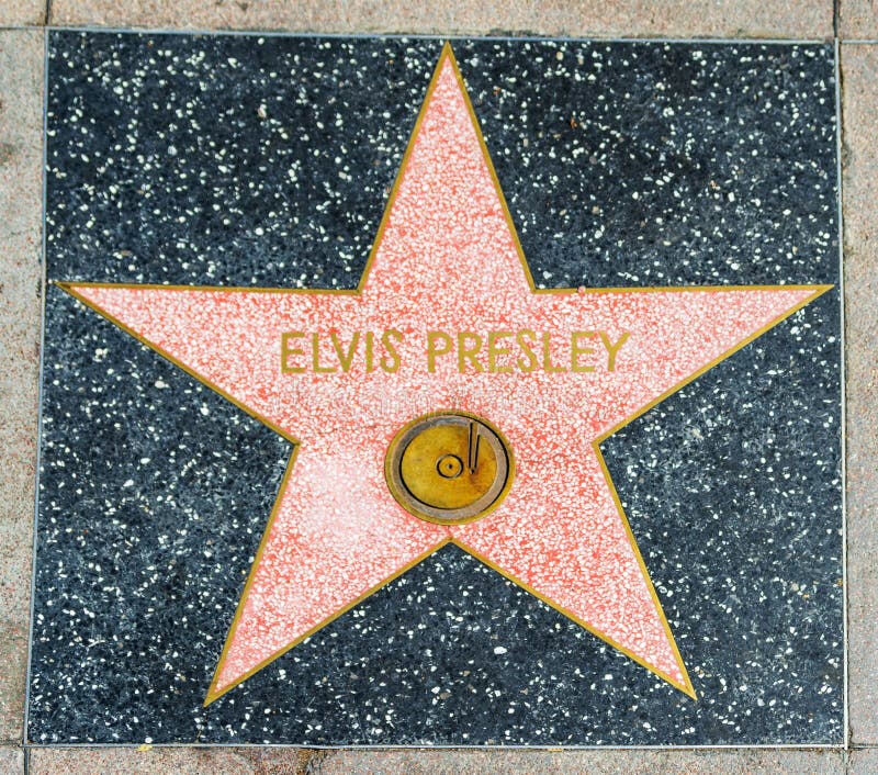 Elvis Presley-ster in Hollywood-gang van bekendheid stock foto's Elvis Presley-ster in Hollywood-gang van bekendheid stock foto's