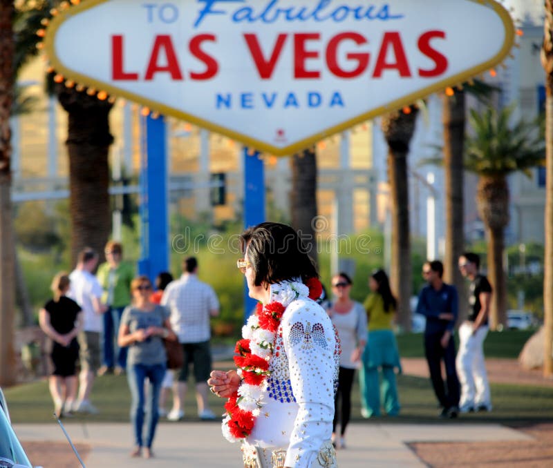 Elvis à Las Vegas photos libres de droits Elvis à Las Vegas photos libres de droits