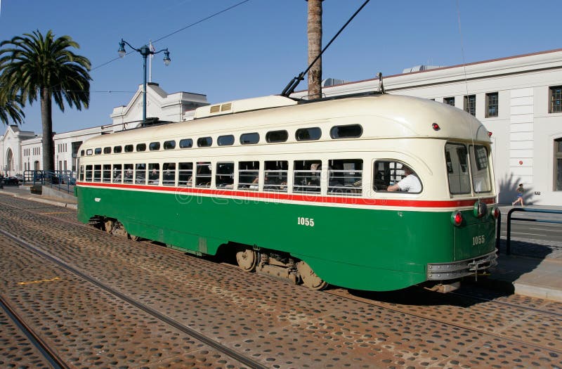 Eléctrico histórico em San Francisco foto de stock Eléctrico histórico em San Francisco foto de stock