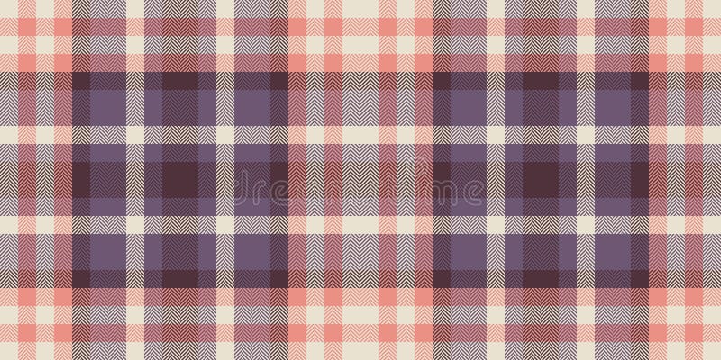 Elégant motif de plaid muet dans les tons mauve de pêche douce et gris. Parfait pour l'emballage ou le site web de vêtements de de illustration de vecteur