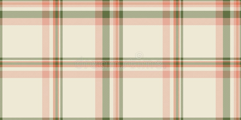 Elégant motif pastel plaid dans crème pêche douce et vert olive. Idéal pour design textile mode maison déco et site web illustration stock