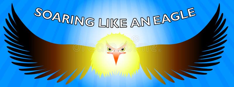Elévese como una cronología de Facebook del águila stock de ilustración Elévese como una cronología de Facebook del águila stock de ilustración