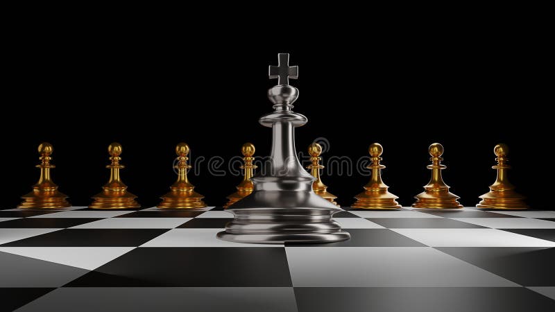 o rei no jogo de xadrez de batalha fica no tabuleiro de xadrez com
