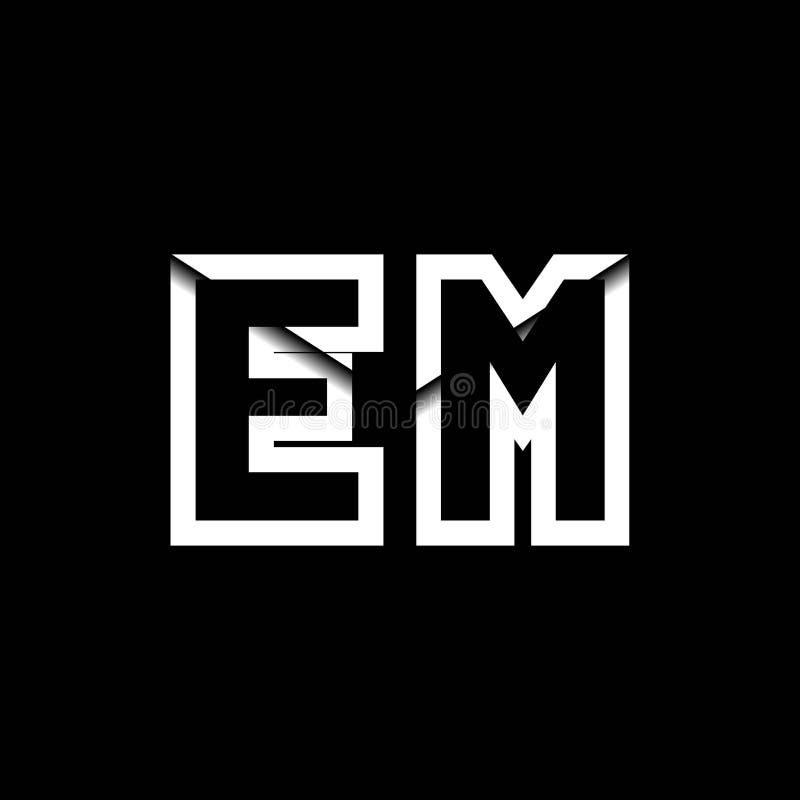 EM Monogram Envelope Shape Style vector illustration