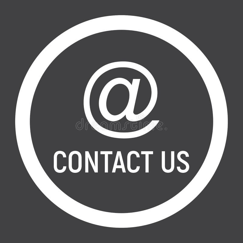 Email address line icon, contact us and website stock illustration Email address line icon, contact us and website stock illustration
