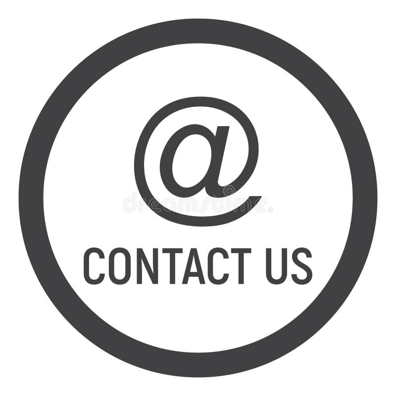 Email address line icon, contact us and website vector illustration Email address line icon, contact us and website vector illustration