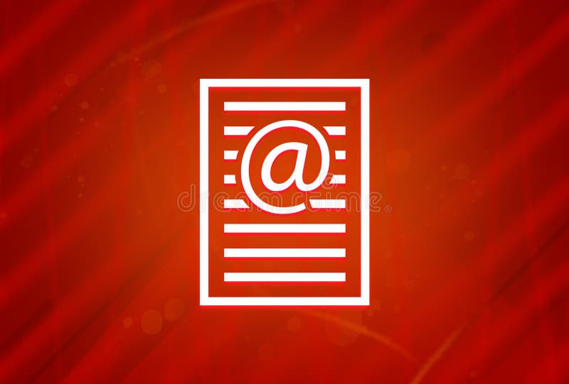 Email Address Page Icon Isolated on Abstract Red Gradient ...