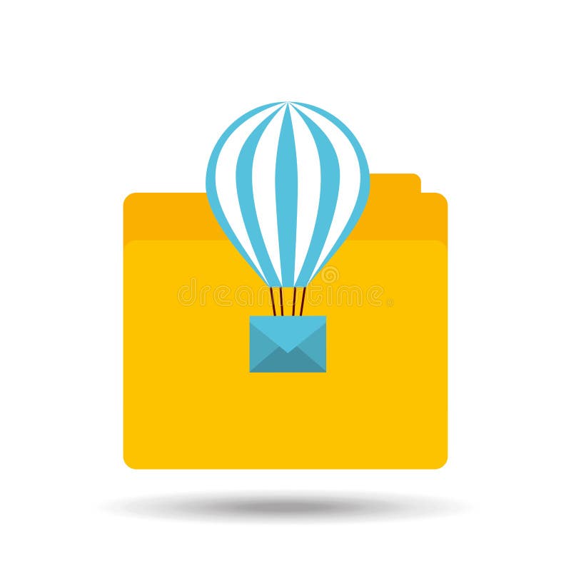 Email balloon folder file design vector illustration