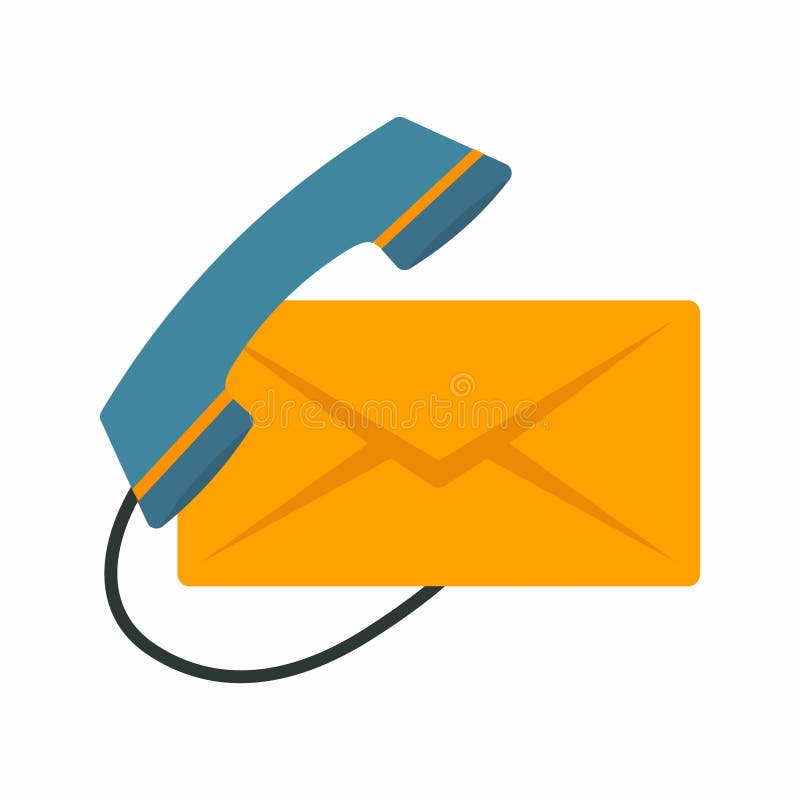Email or Call icon vector image. stock illustration