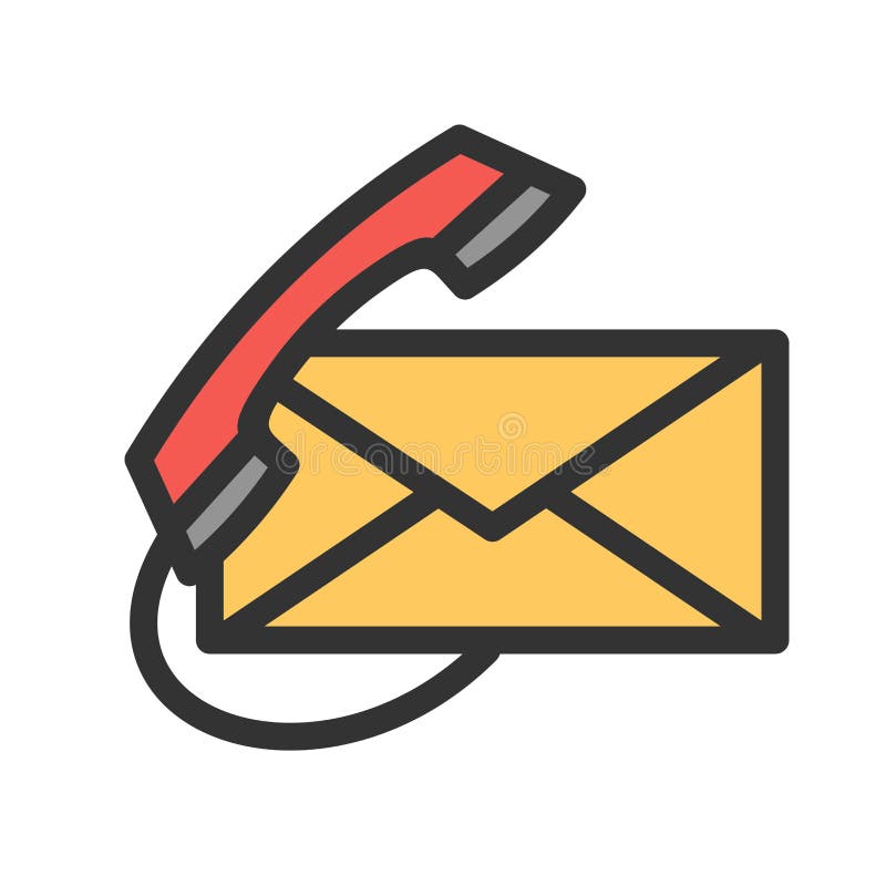 Email or Call stock illustration