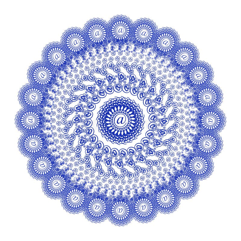 Email Flower Decoration stock illustration. Illustration of background