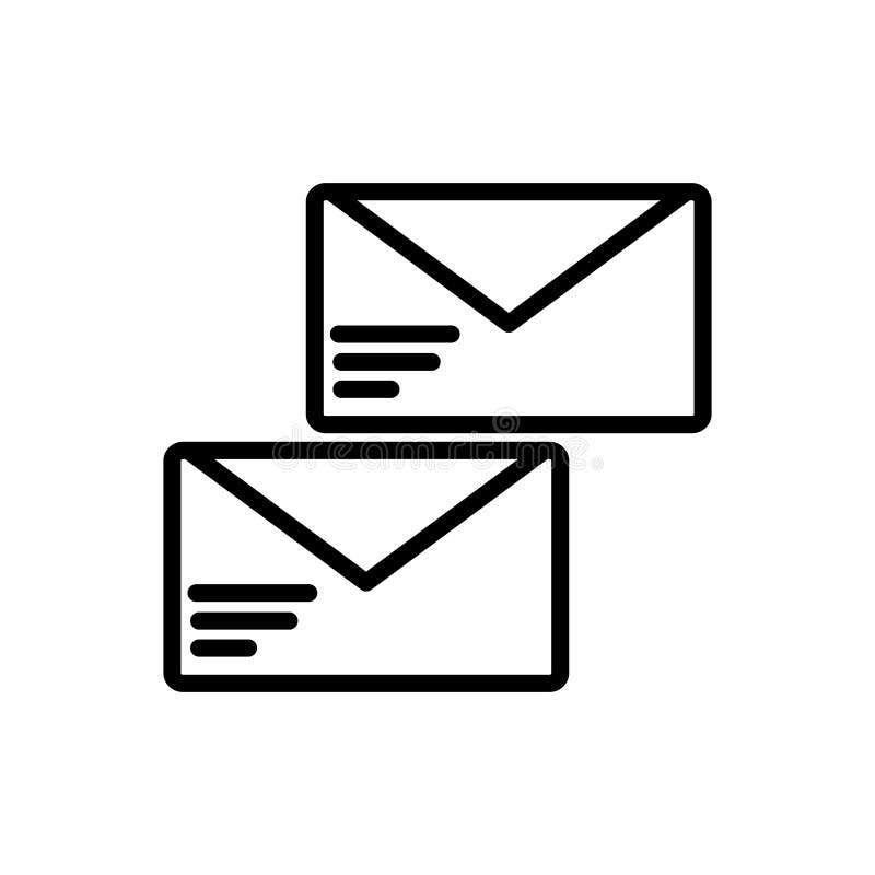 Email ikony wektor odizolowywający na tle, emaila znaku, linii i konturów elementach w liniowym stylu białych, ilustracja wektor Email ikony wektor odizolowywający na tle, emaila znaku, linii i konturów elementach w liniowym stylu białych, ilustracja wektor