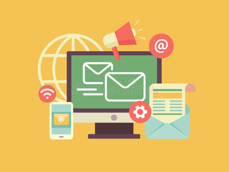 Email marketing vector illustration