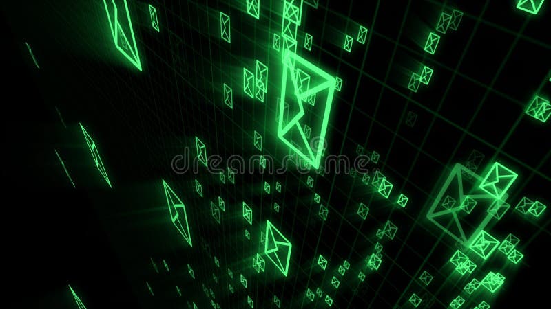 Email precipitanti in Cyberspace illustrazione vettoriale Email precipitanti in Cyberspace illustrazione vettoriale