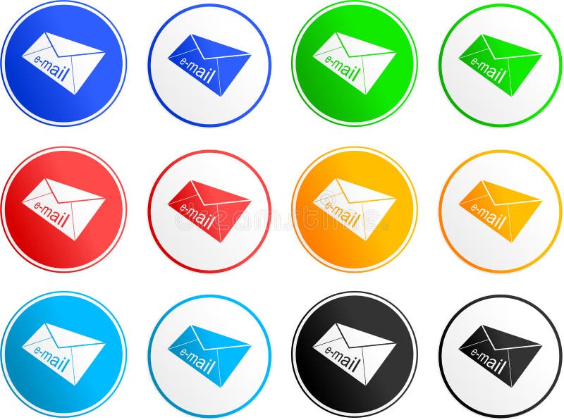 Email sign icons royalty free illustration