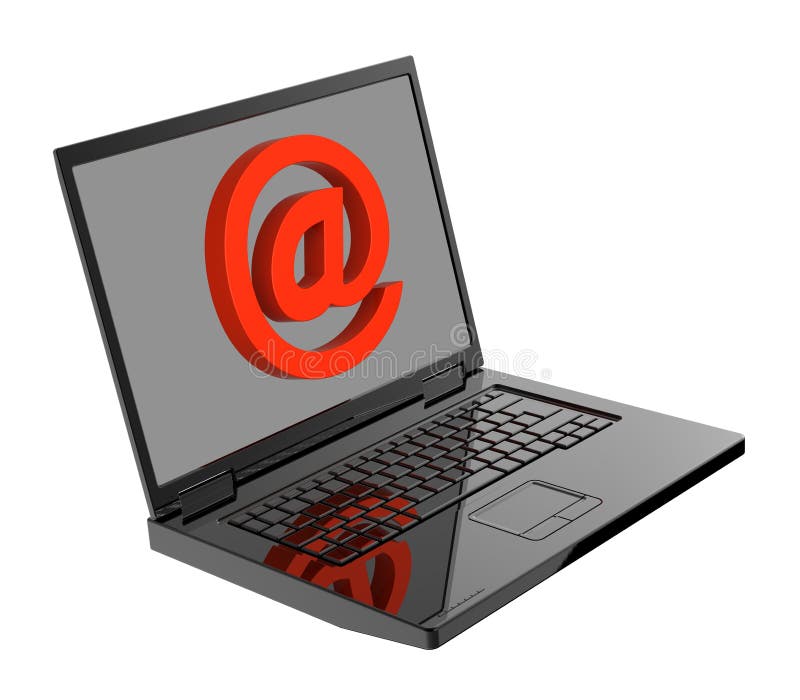 Email sign on laptop screen