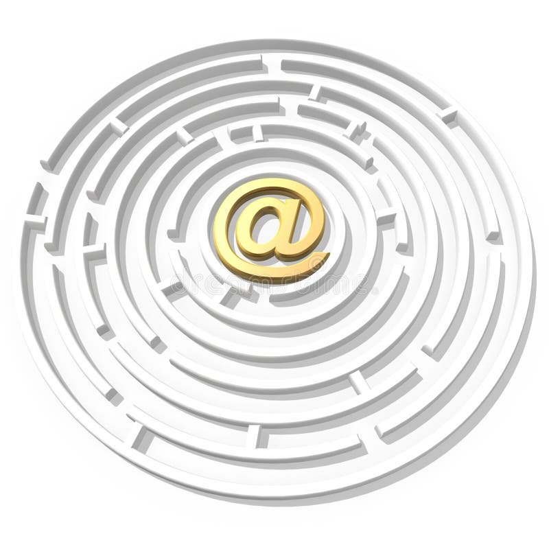 Email symbol maze