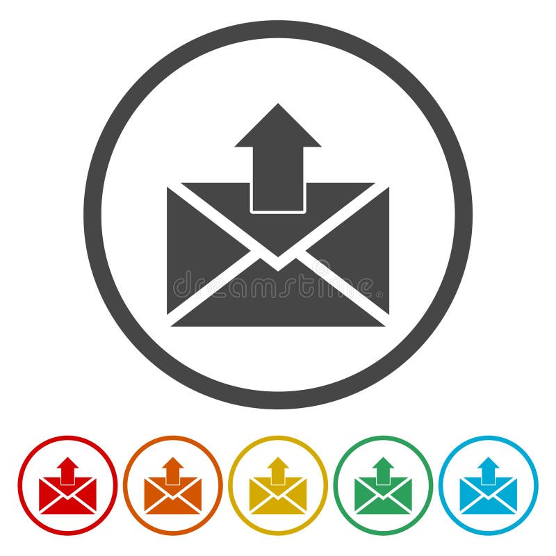 Email Web Flat Design Circle Icon Mail Icon Envelope Symbol Message Email Web Flat Design Circle Icon Mail Icon Envelope Symbol Message