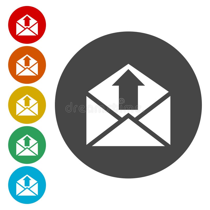 Email Web Flat Design Circle Icon Mail Icon Envelope Symbol Message Email Web Flat Design Circle Icon Mail Icon Envelope Symbol Message