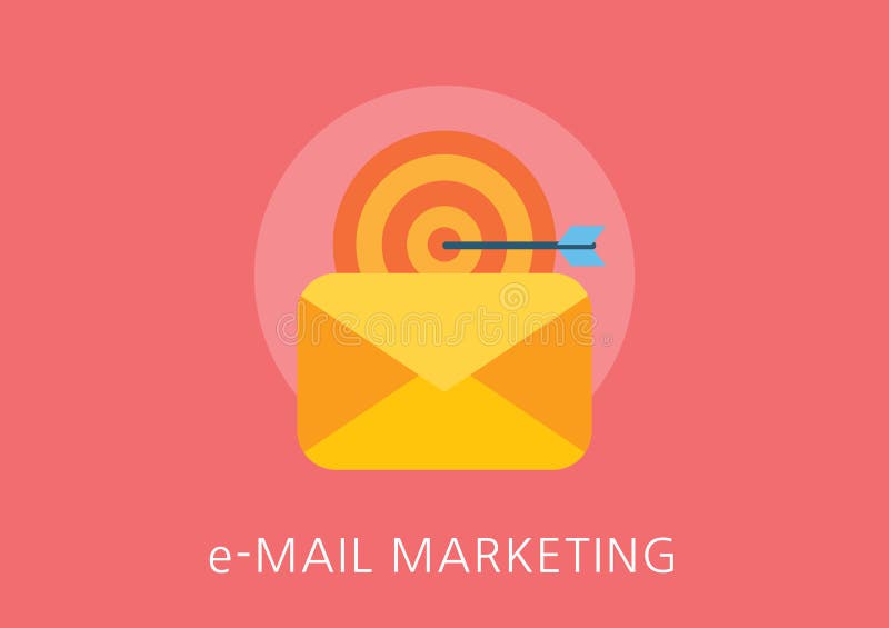 Email marketing concept flat icon ,. Email marketing concept flat icon ,