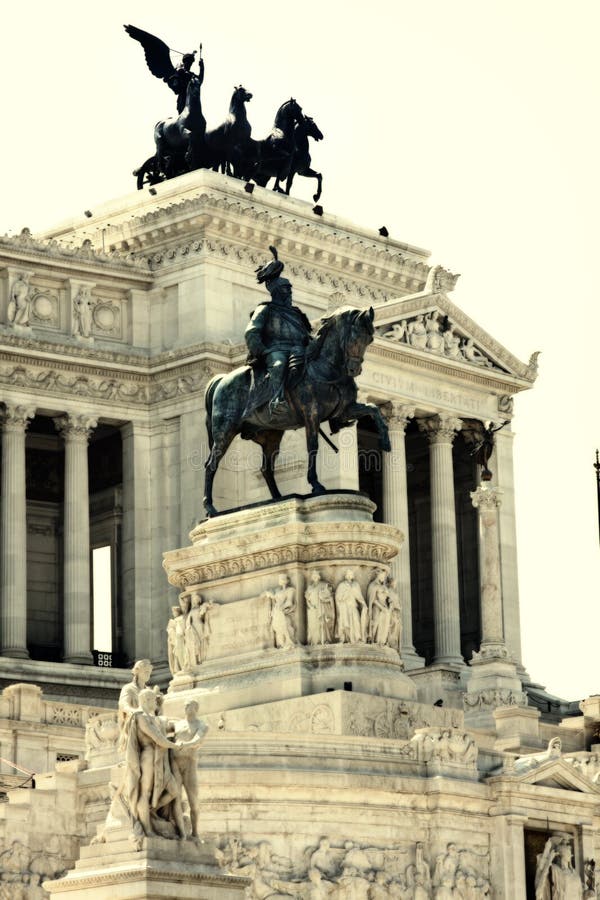 The Piazza Venezia, Vittorio Emanuele in Rome, Italy. The Piazza Venezia, Vittorio Emanuele in Rome, Italy