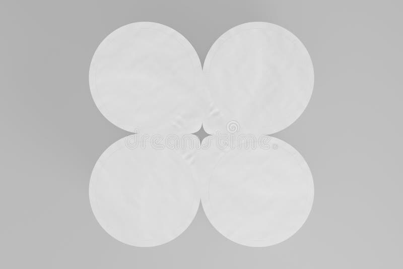 Embalaje blanco de yogur en blanco stock de ilustración