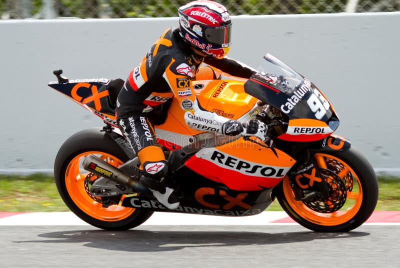 Emballage de Marc Marquez (Moto2) image stock Emballage de Marc Marquez (Moto2) image stock