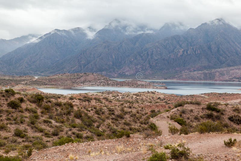 Represa De Potrerillos. Província De Mendoza. Argentina Imagem de Stock