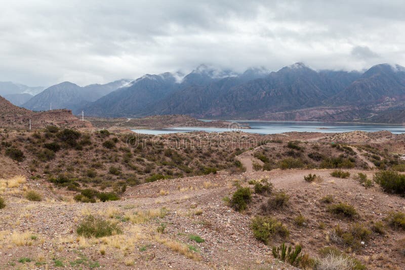 Barrage de Potrerillos, Andes, Argentine photo libre de droits