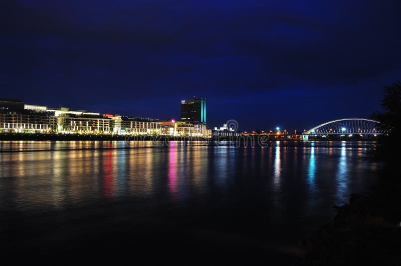 Embankment at night