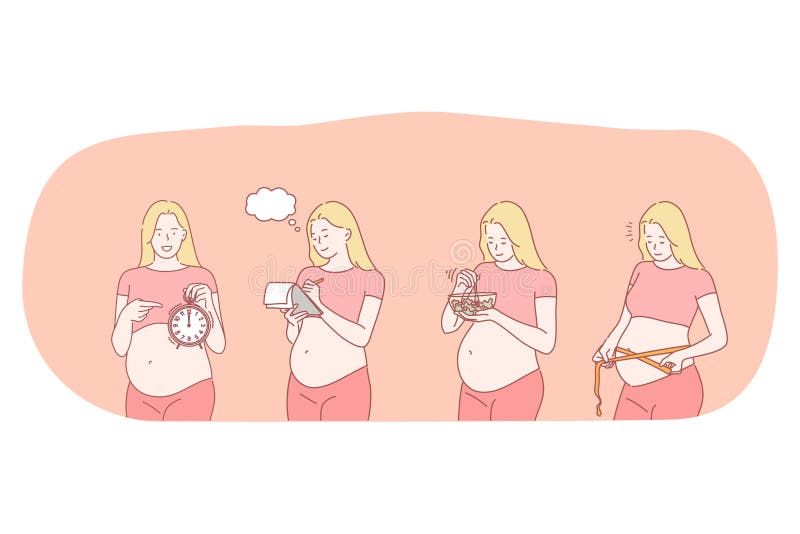Embarazo, Maternidad Con Predisposición Al Parto Y El Concepto De Bebé Ilustración del Vector - Ilustración de abdomen, esperar: 203000819 Embarazo, Maternidad Con Predisposición Al Parto Y El Concepto De Bebé Ilustración del Vector - Ilustración de abdomen, esperar: 203000819